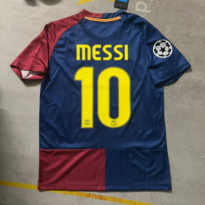Lionel Messi Barcelona 2009 Roma Final Retro Football Jersey Kit