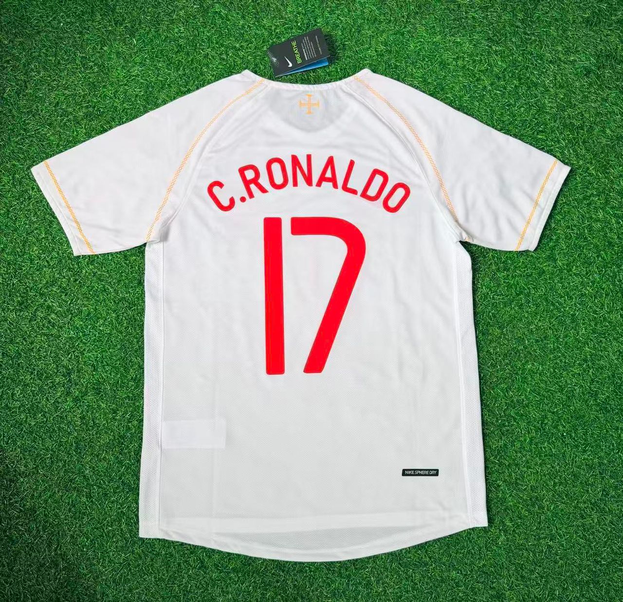 Cristiano Ronaldo Portugal 2002/2004 Retro White Debut Football Jersey Kit