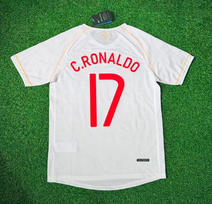Cristiano Ronaldo Portugal 2002/2004 Retro White Debut Football Jersey Kit