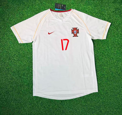 Cristiano Ronaldo Portugal 2002/2004 Retro White Debut Football Jersey Kit
