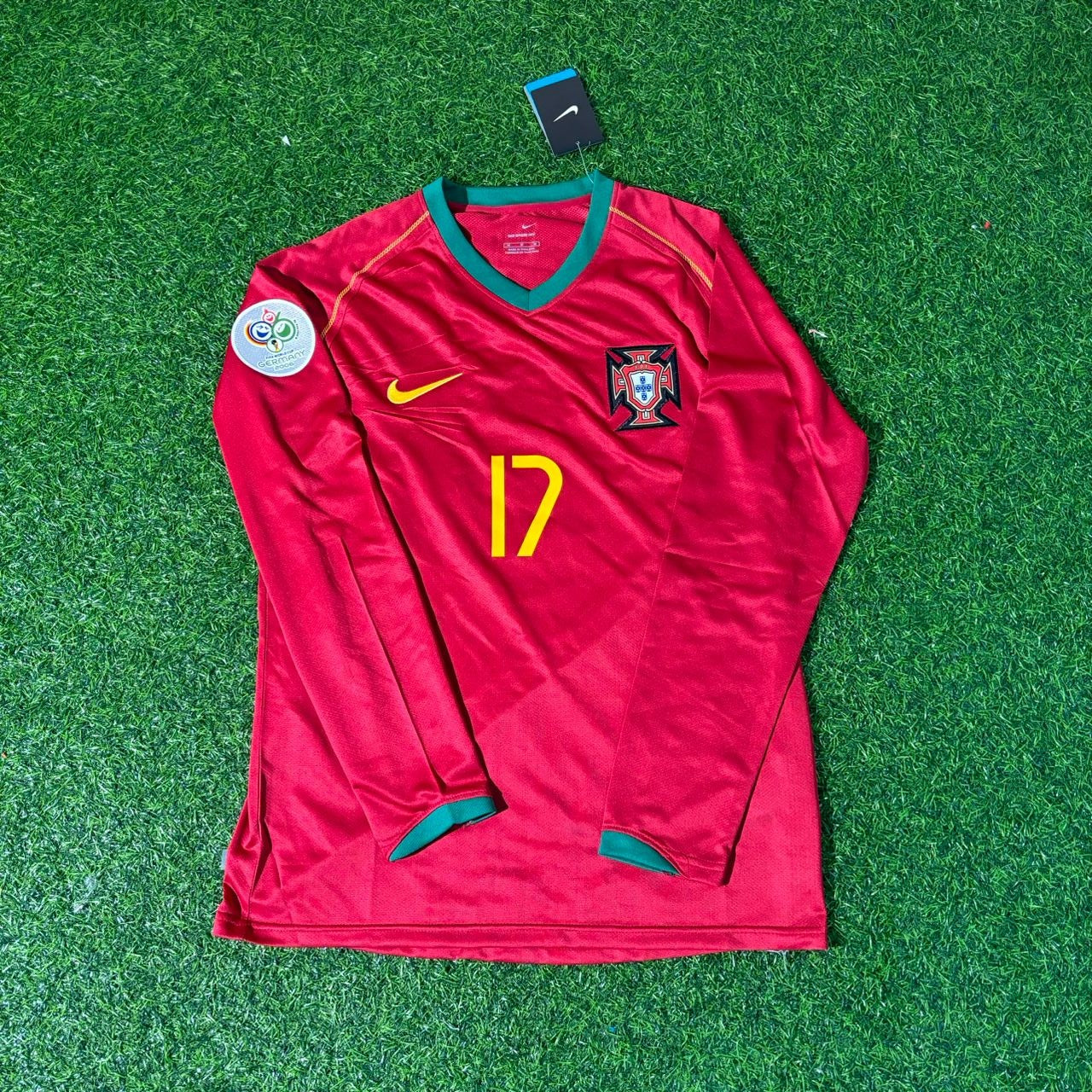 Portugal World Cup 2006 Cristiano Ronaldo Long Sleeve Retro Football Jersey