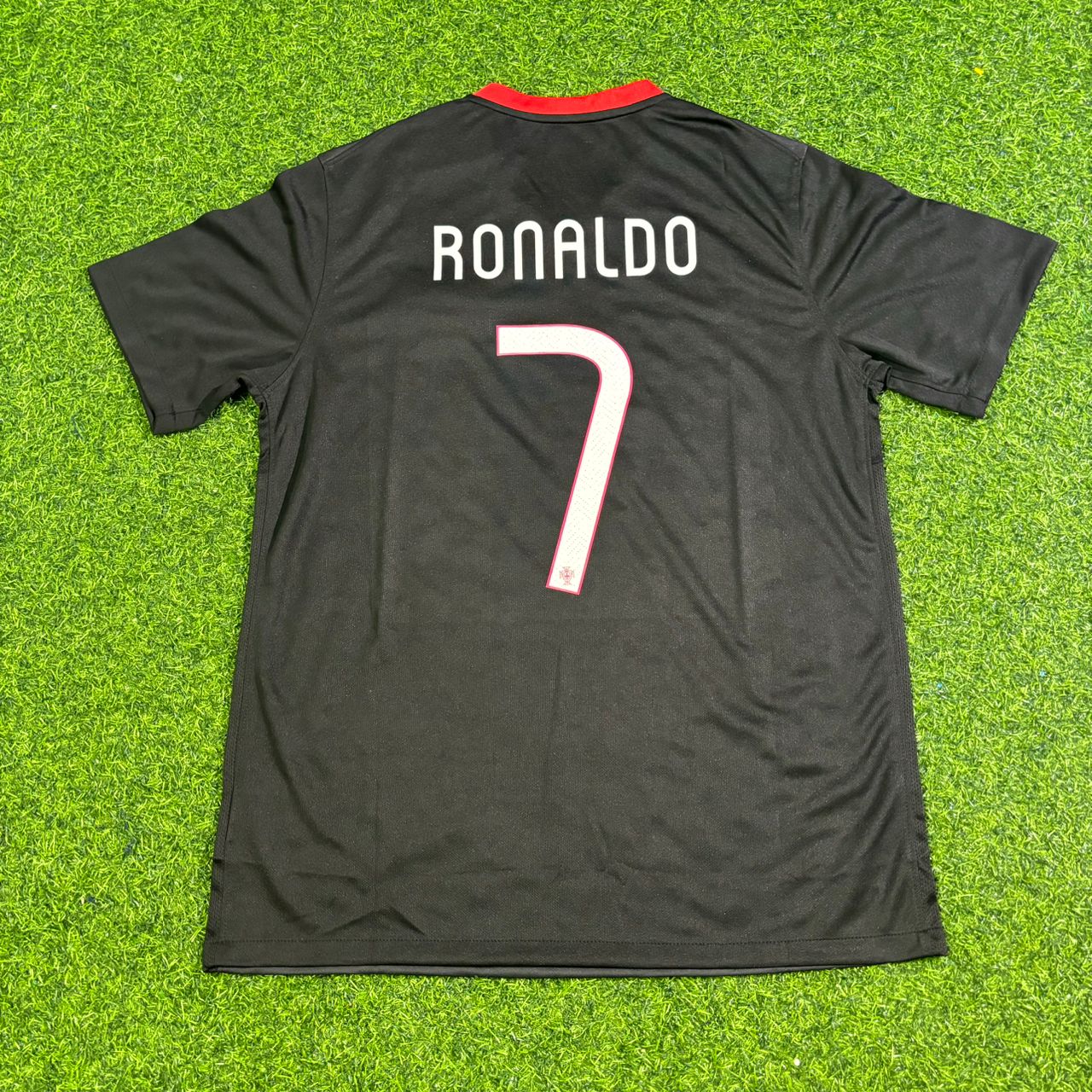 Cristiano Ronaldo Portugal 2014-2015 Black Retro Football Jersey Kit