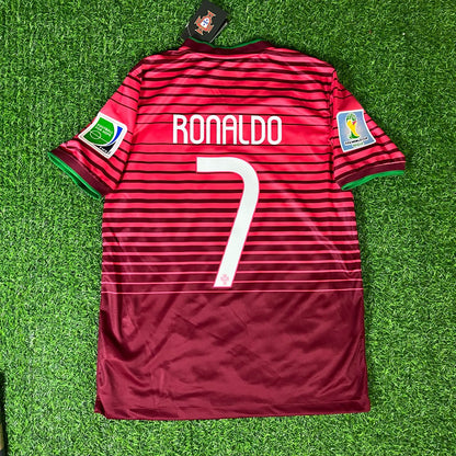 Cristiano Ronaldo Portugal 2014 World Cup Retro Football Jersey Kit
