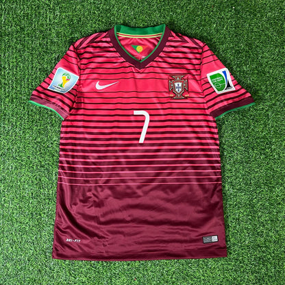 Cristiano Ronaldo Portugal 2014 World Cup Retro Football Jersey Kit