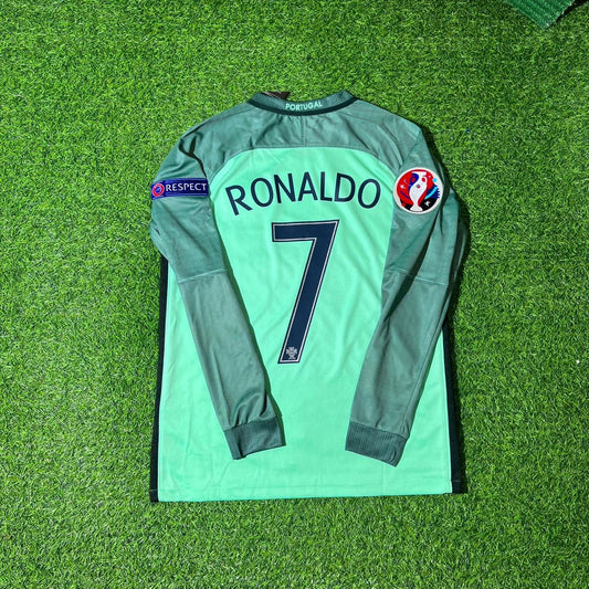Portugal World Cup 2018 Cristiano Ronaldo Long Sleeve Retro Football Jersey Kit