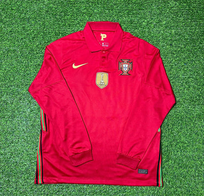 Portugal EURO 2020 Pepe Long Sleeve Football Jersey Kit