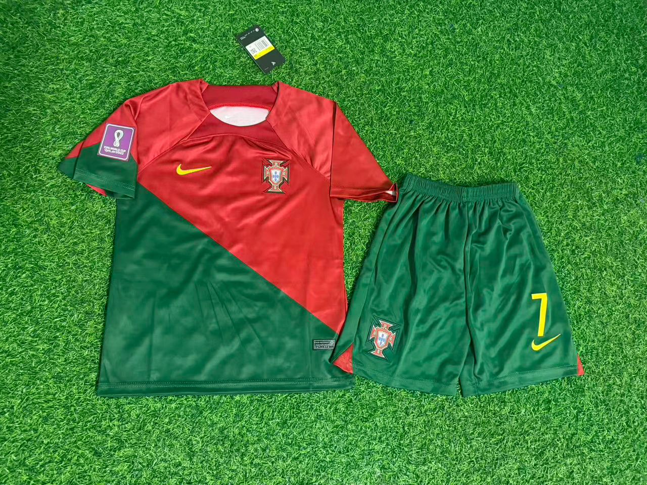 Portugal World Cup 2022 Cristiano Ronaldo #7 Home Retro Football Jersey
