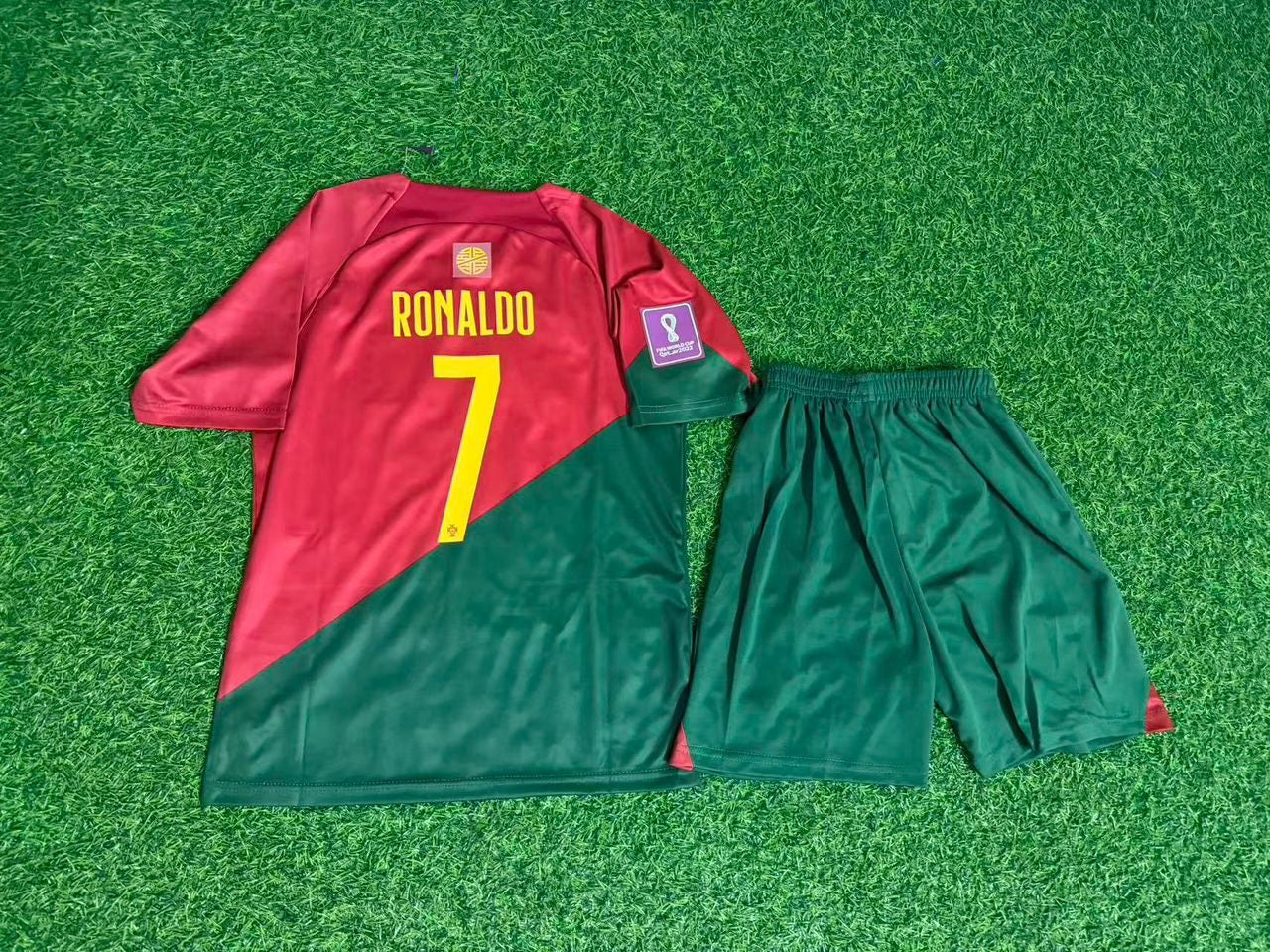 Portugal World Cup 2022 Cristiano Ronaldo #7 Home Retro Football Jersey