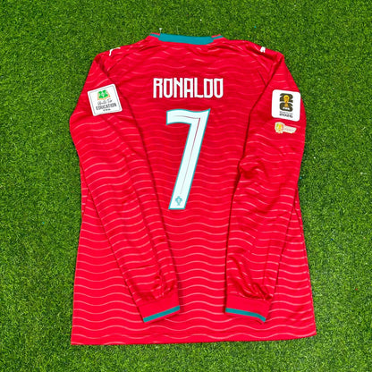 Cristiano Ronaldo Portugal 2026 Red Home Long Sleeve Football Jersey