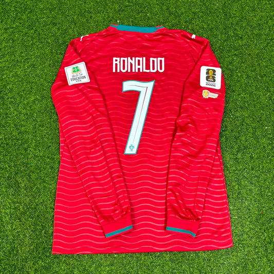 Cristiano Ronaldo Portugal 2026 Red Home Long Sleeve Football Jersey