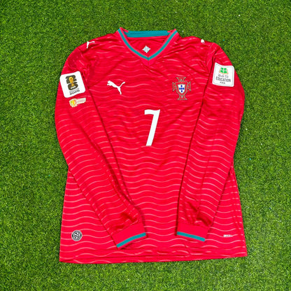 Cristiano Ronaldo Portugal 2026 Red Home Long Sleeve Football Jersey