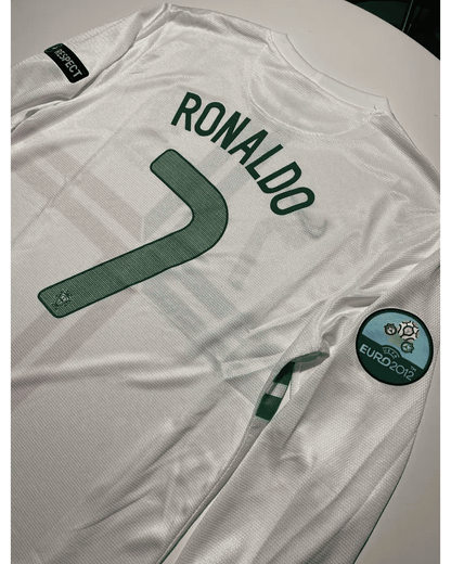 Cristiano Ronaldo Portugal EURO 2012 Langarm Retro Fußballtrikot-Set