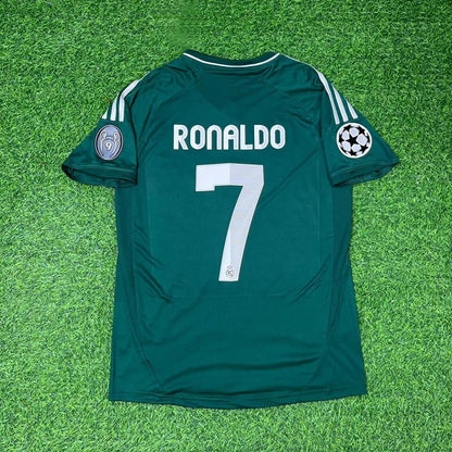 Cristano Ronaldo #7 Real Madrid 2012-2013 Champions League Green Jersey Soccer Shirt