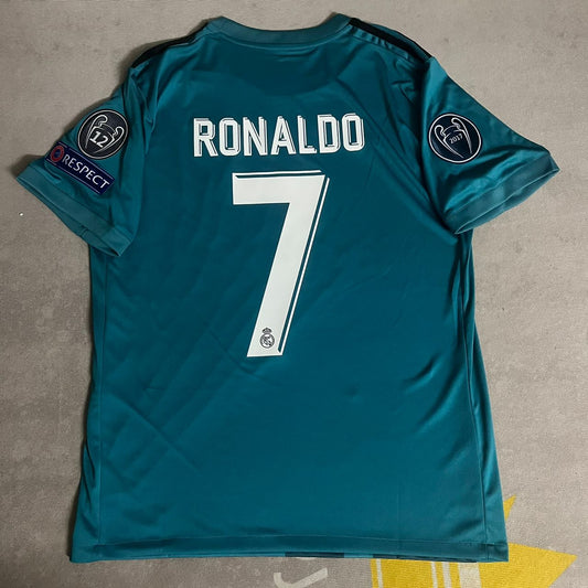 Cristiano Ronaldo Real Madrid 2017 - 18 Champions League short Sleeve Football Jersey Kit