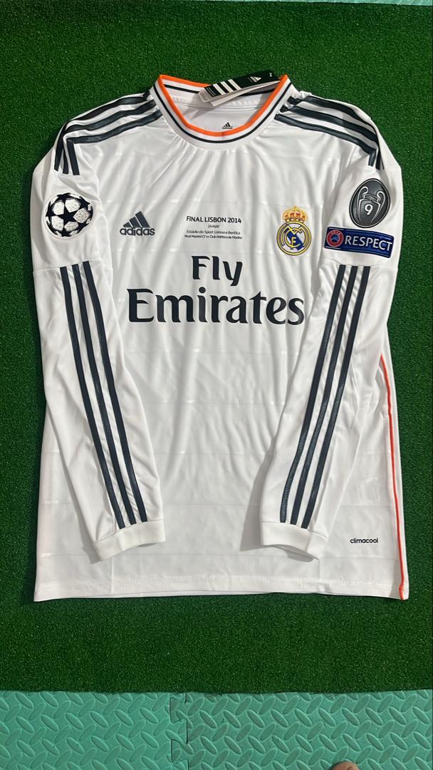 Cristiano Ronaldo Real Madrid 2014 Lisbon Final Champions League Long Sleeve Football Jersey Kit