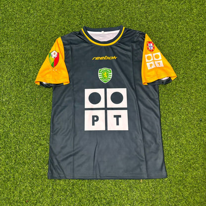 Cristiano Ronaldo Sporting CP Debut Black Orange Retro Football Jersey Kit
