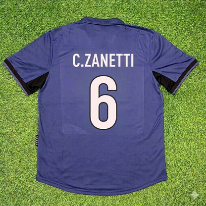 Cristiano Zanetti #6 Inter Milan 1998-1999 Home Retro Football Jersey Kit