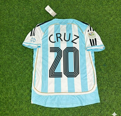 Argentina World Cup 2006 Julio Cruz Retro Football Jersey
