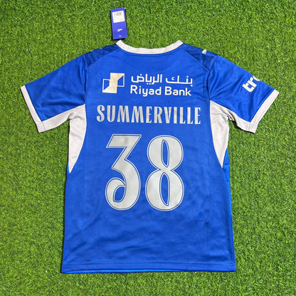 Crysencio Summerville Al Hilal 2026-2027 New Season Home Blue Foootball Jersey Trikot Maillot