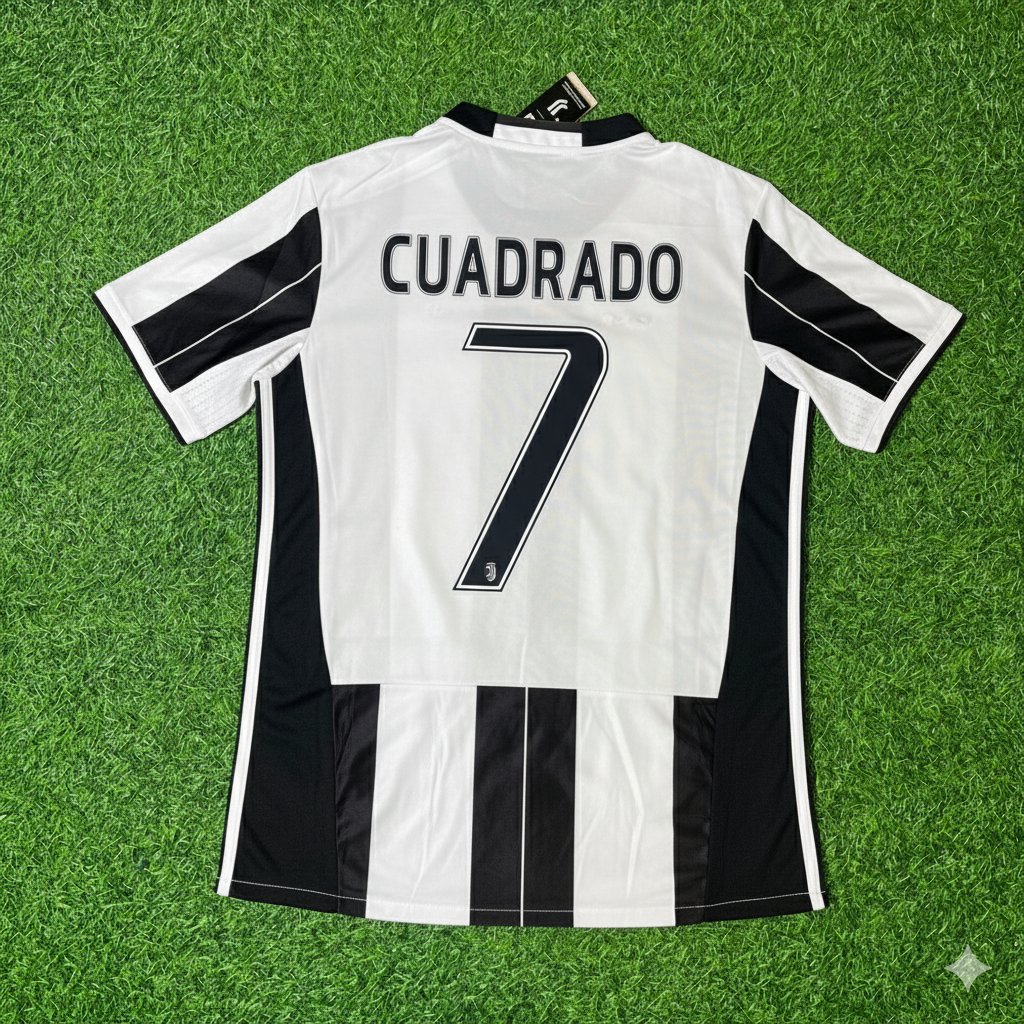 Juan Cuadrado Juventus 2016/17 Home Retro Football Jersey Collection