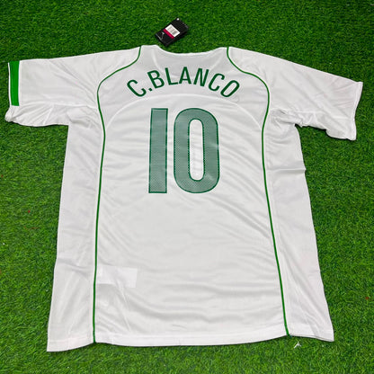 Mexico 1998 Cuauhtémoc Blanco Away White Retro Football Jersey