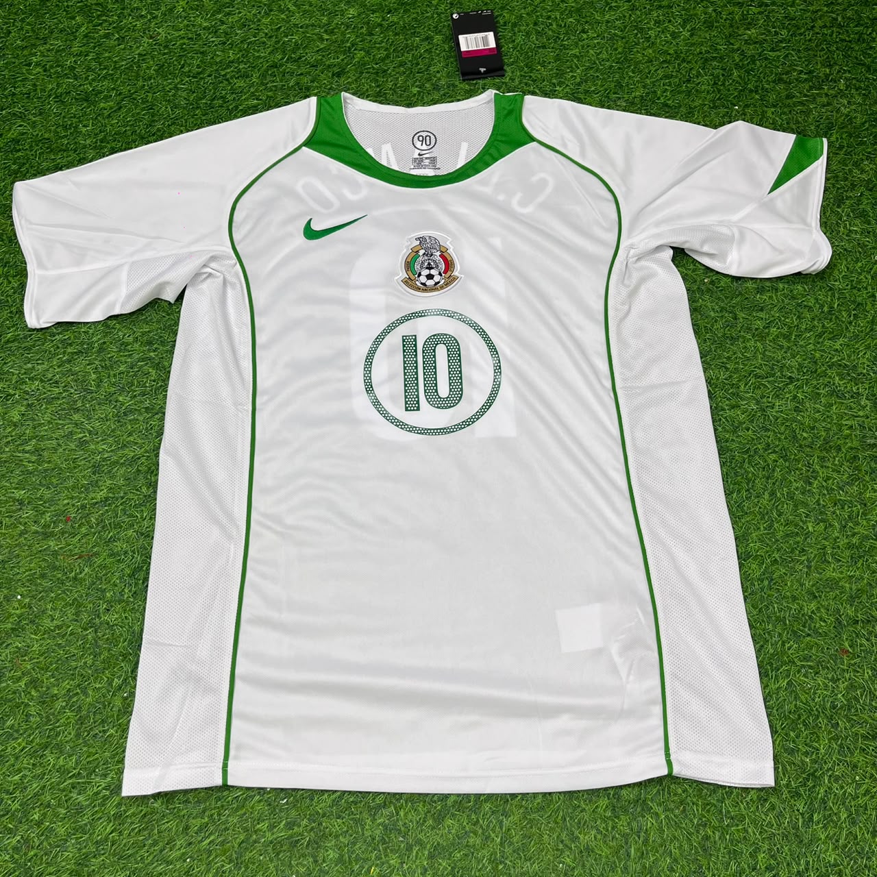 Mexico 1998 Cuauhtémoc Blanco Away White Retro Football Jersey