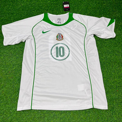 Mexico 1998 Cuauhtémoc Blanco Away White Retro Football Jersey