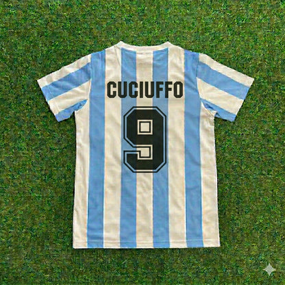José Luis Cuciuffo 9- Argentina 1986 Home Retro Football Jersey Collection