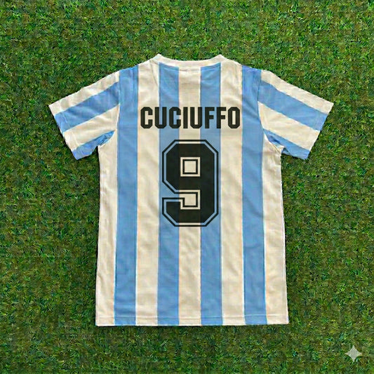 José Luis Cuciuffo 9- Argentina 1986 Home Retro Football Jersey Collection
