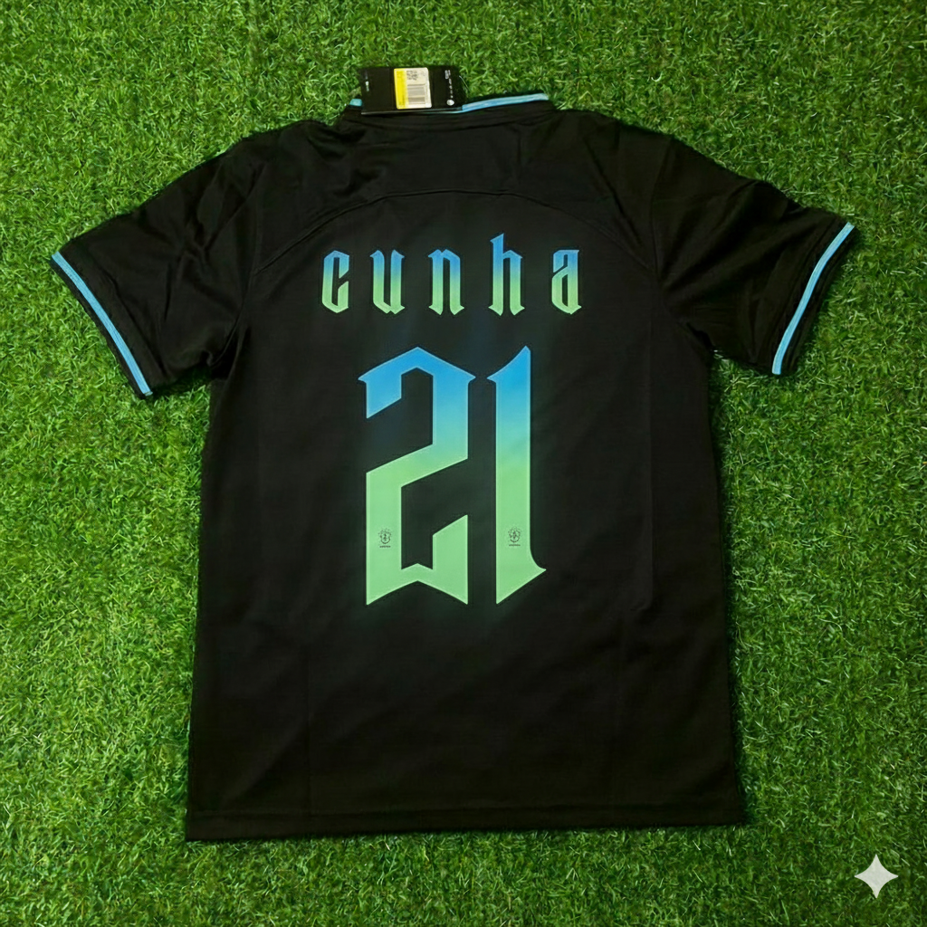 Matheus Cunha Brazil Retro Football Jersey