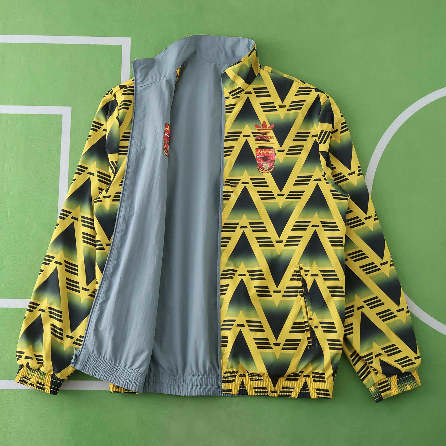 Arsenal Retor 1992/93 Yellow Both Sides Windbreaker