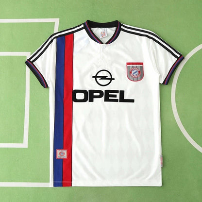 Bayern München 97/98 Season Away White Retro Football Jersey