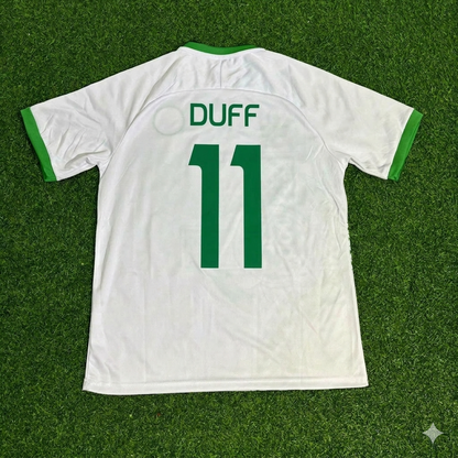 Damien Duff 11- Ireland Vintage Special Edition White Football Jersey Collection