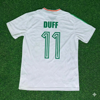 Damien Duff Ireland White Legendary Anniversary Retro Football Jersey Collection