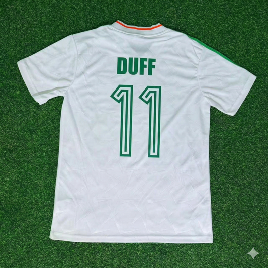Damien Duff Ireland White Legendary Anniversary Retro Football Jersey Collection