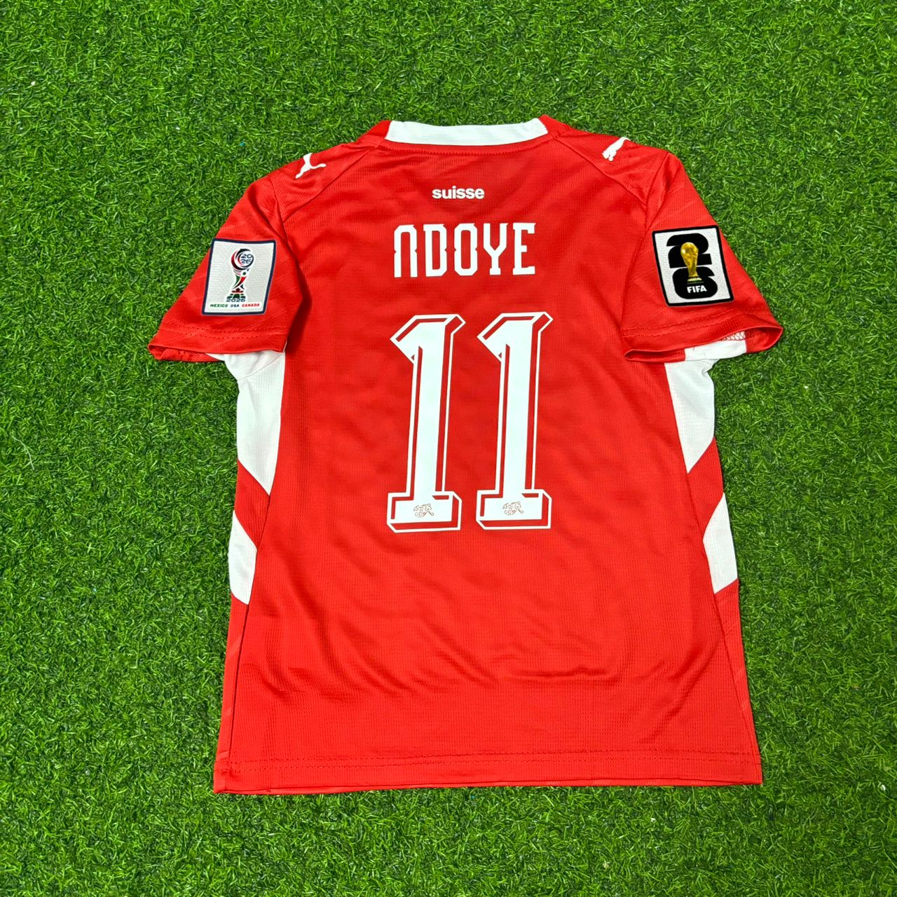 Switzerland World Cup 2026 Dan Ndoye #11 Kids Football Jersey