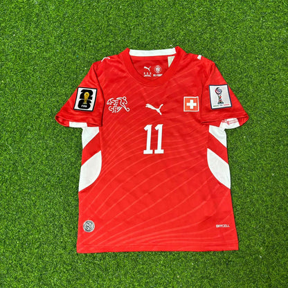Switzerland World Cup 2026 Dan Ndoye #11 Kids Football Jersey