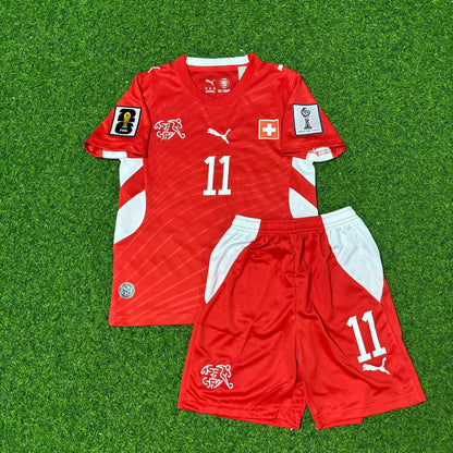 Switzerland World Cup 2026 Dan Ndoye #11 Kids Football Jersey