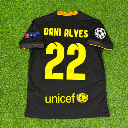 Dani Alves #22 Barcelona 2013-2014 Black Retro Football Jersey Kit