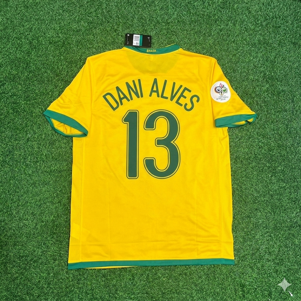 Brazil World Cup 2006 Dani Alves #13 Football Jersey
