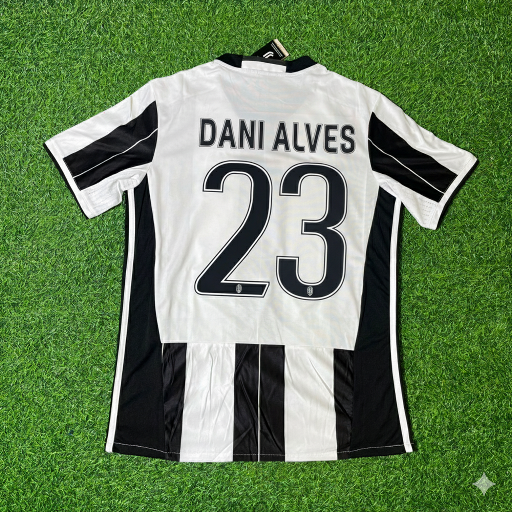 Dani Alves Juventus 2016/17 Home Retro Football Jersey Collection