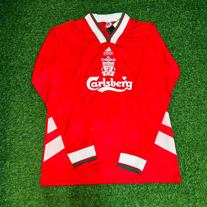 Daniel Agger Liverpool 1993/1995 Home Long Sleeve Retro Football Jersey Kit