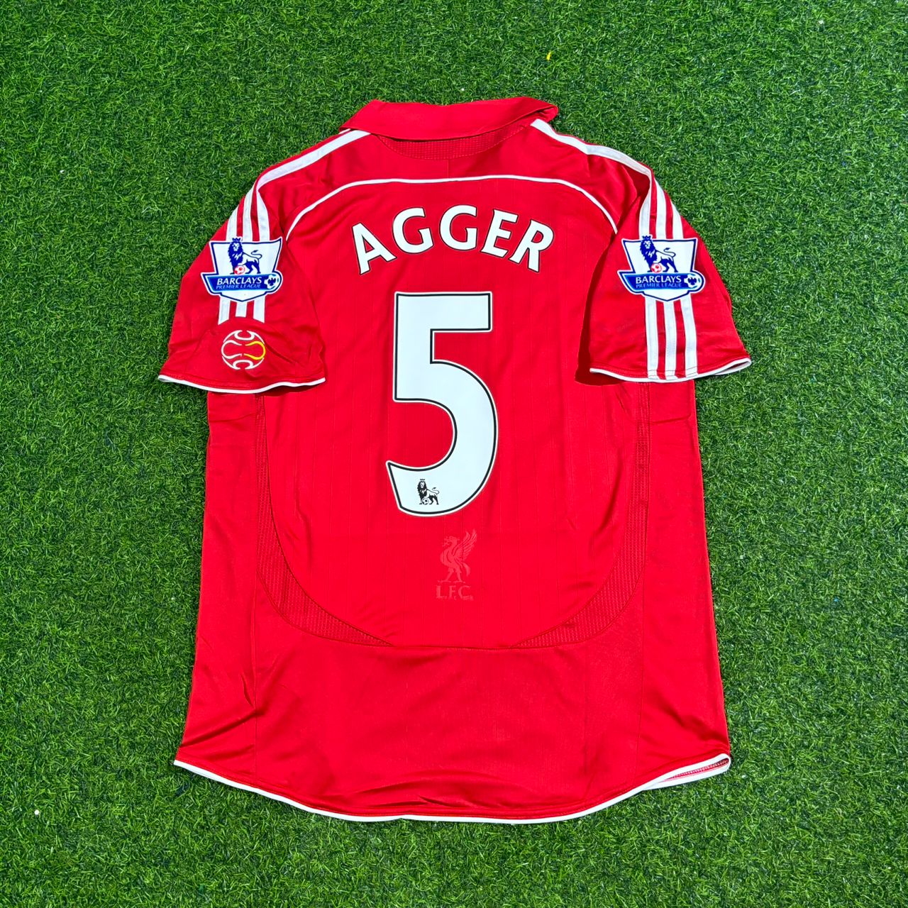 Daniel Agger Liverpool 2007/08 Premier League Football Jersey