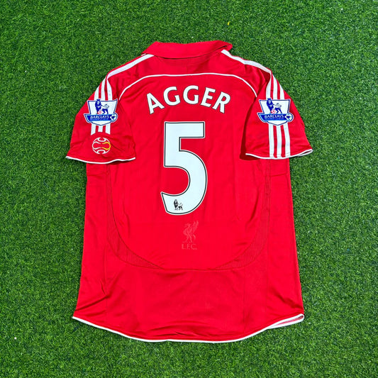 Daniel Agger Liverpool 2007/08 Premier League Football Jersey