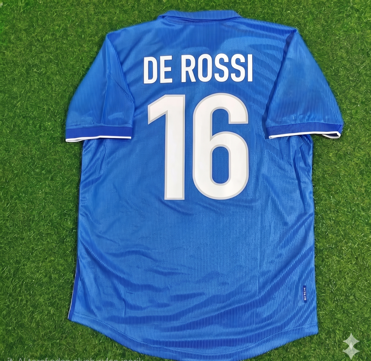 Daniele De Rossi Italy Home Blue Retro Football Jersey Kit
