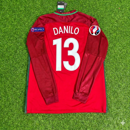 Portugal EURO 2016 Danilo 13- Final Long Sleeve Retro Football Jersey