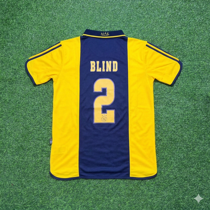 Danny Blind Ajax Retro Yellow Football Jersey Kit