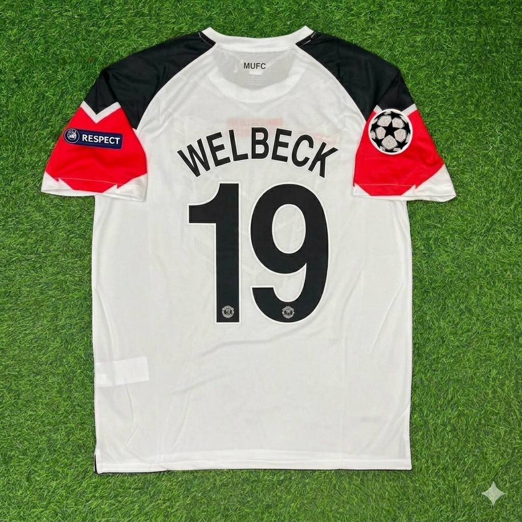 Danny Welbeck #19 Manchester United 2011 Champions League Final White Football Jersey Kit