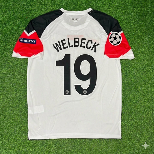 Danny Welbeck #19 Manchester United 2011 Champions League Final White Football Jersey Kit