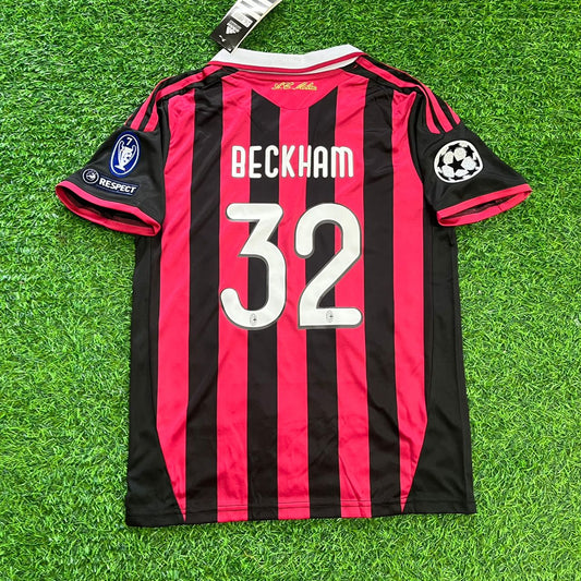 David Beckham 32 - AC Milan 2009-2010 Football Jersey Kit